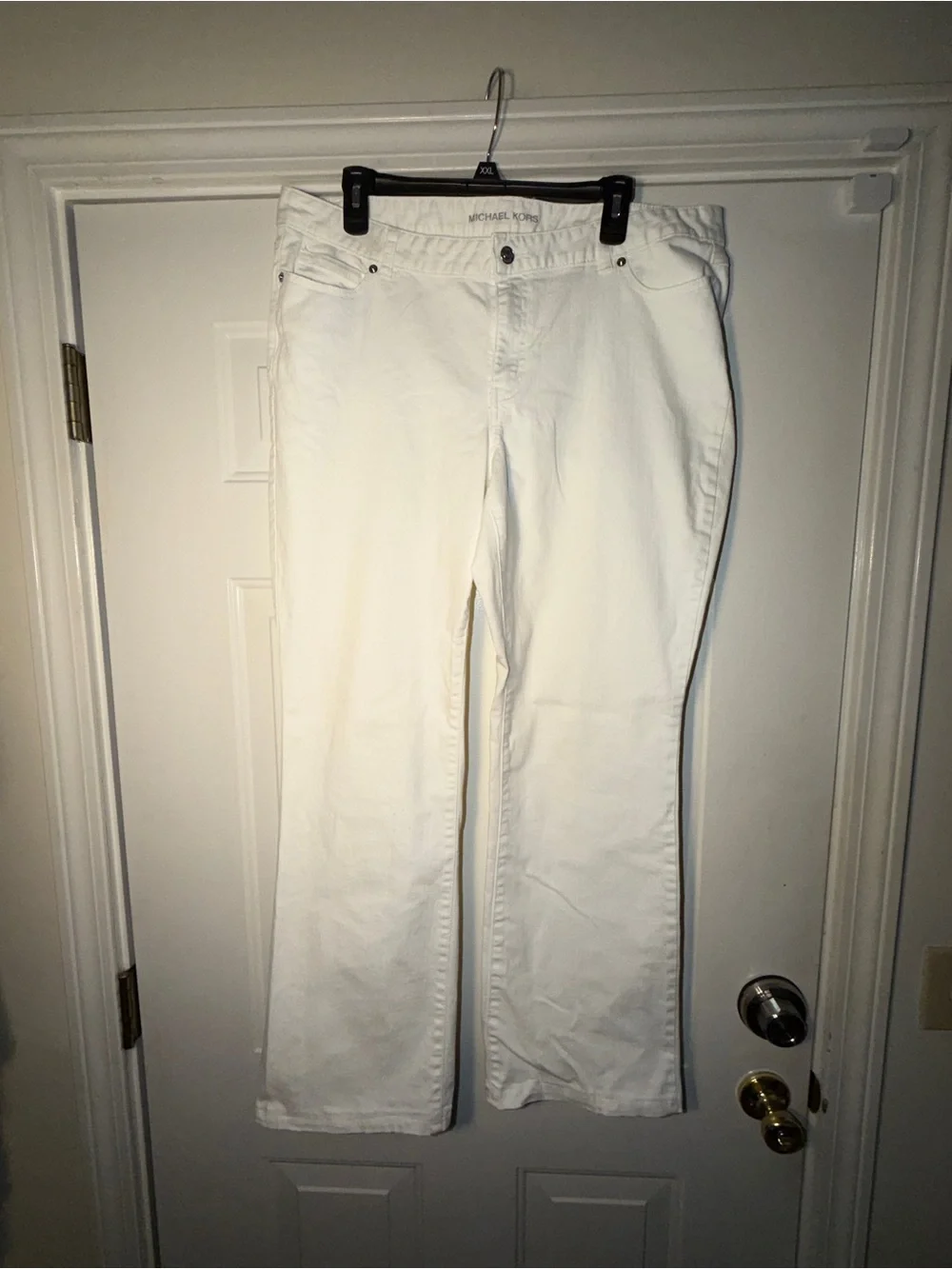 Michael Kors White Denim Jeans with Branded Back Pocket. Sz 16w